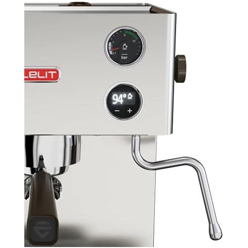 [아마존베스트]Lelit Elizabeth Semi Professional Coffee Machine with Dual Boiler and Pre-Infusion - Ideal for Espresso Cover, Cappuccino - Graphic LCD Display and LCC Electronic Management System