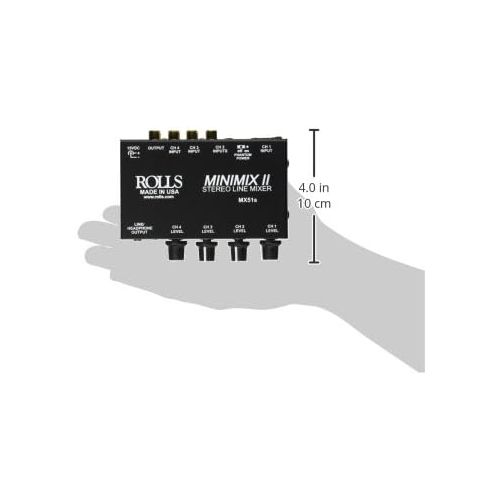  [아마존베스트]Rolls MX51S Mini Mix 2 Four-Channel Stereo Line Mixer