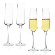 [아마존베스트]COYMOS Champagne Flutes Set of 4-8.5 oz Crystal Champagne Glasses Wine Stemware Clear Premium Glass Gift for Wedding Toasting Christmas Dishwasher Safe