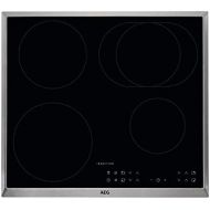 [아마존베스트]AEG hob (electric/installation), 6 heating elements, 57.6 cm, Hob2Hood function, electronic indicators for all cooking zones, black., Black