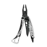 LEATHERMAN, Skeletool Lightweight Multitool with Combo Knife and Bottle Opener, Limited Edition Black/Silver
