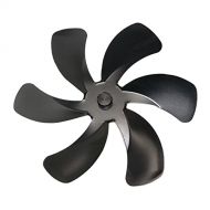 MagiDeal 6 Blades Heat Powered Stove Eco Fan for Wood Log Burner Fireplace Fan Replacement 6 Blade Fan Accessories Black