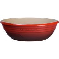 Le Creuset Stoneware Large 3-1/2-Quart Oval Serving Bowl, Cherry