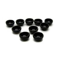 1shopforyou Black Round Bowls Dollhouse Miniatures Ceramic New 10x10 mm 10 pcs