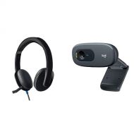 Logitech High-Performance USB Headset H540 for Windows and Mac, Skype Certified & C270 Desktop or Laptop Webcam, HD 720p Widescreen for Video Calling and Recording