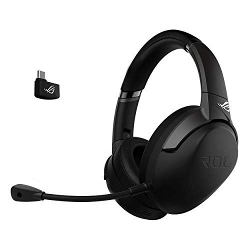 아수스 ASUS ROG Strix Go 2.4 Wireless Gaming Headset with USB C 2.4 GHz Adapter Ai Powered Noise Cancelling Microphone Over Ear Headphones for PC, Mac, Nintendo Switch, and PS5/4