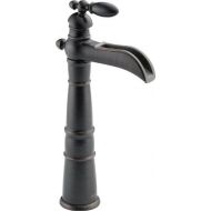 Delta Faucet Victorian Vessel Sink Faucet, Bronze Bathroom Faucet, Single Hole Bathroom Faucet, Waterfall Faucet, Venetian Bronze 754LF-RB