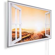 Koenighaus Fern Infrarotheizung - Bildheizung in HD Qualitat mit TUEV/GS - 200+ Bilder  mit Smart Home Thermostat, steuerbar mit APP fuer Handy- 1000 Watt (227 Fenster offen)
