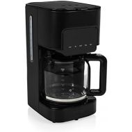Princess Black Steel Kaffeemaschine - 1,5 Liter Fassungsvermoegen, 900 Watt, fuer bis zu 15 Tassen, Fuellstandanzeige, digitales Display, mit Timer, 246014
