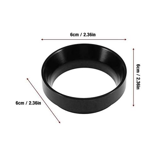  Fdit Espresso Dosing Funnel Aluminum Coffee Dosing Ring Replacement-for 58mm Portafilters ((Black))