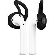 [아마존베스트]Amial Europe - Earhook Eartips with Wings, Compatible with AirPods EarPods Headphones [4 Pairs] Headset, Non-Slip Silicone Soft Earcups (Black)