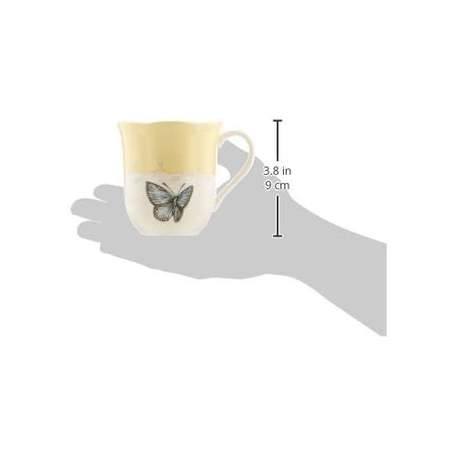 레녹스 Lenox Butterfly Meadow Mug Set of 4 White Dinnerware -