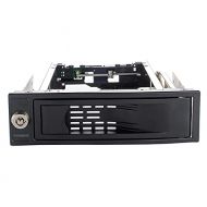 Heretom 5.25in Trayless Hot Swap Mobile Rack for 3.5in Hard Drive - Internal SATA Backplane Enclosure - Lockable Drive Bay with SATA Power Cable and Led Light