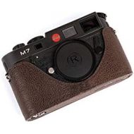 TP Original Handmade Genuine Real Leather Half Camera Case Bag Cover for Leica M7 M6 Dark Brown Color