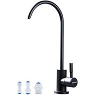 KAIYING RO Water Faucet, Lead-Free Pur Water Filter Faucet for most Reverse Osmosis Units, Kitchen Bar Sink Drinking Water Purifier Faucet, SUS304 Stainless Steel, Black