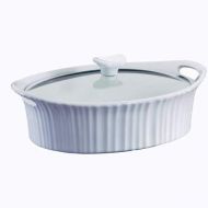 CorningWare French White 2.5-quart Oval Casserole with Glass Lid