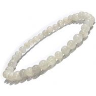 [아마존베스트]Reiki Crystal Products Rainbow Moonstone Bracelet 6 mm Round Bead Reiki Healing Crystal Bracelet for Unisex (Colour: White)
