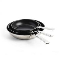 Kitchenaid, Stainless Steel Non-Stick Frying Pan Set - 20 cm + 24 cm + 28 cm, Silver