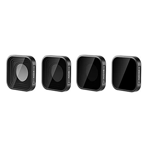 니워 Neewer 4 Packs Lens Filter ND Filter Kit Compatible with GoPro Hero 10 9, Multi-Coated Filters Pack ND4/ND8/ND16/ND32 Neutral Density Lens Filter, Aviation Aluminum Frame/Optical G