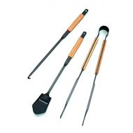 Snow Peak Fire Tool Set - Includes Shovel, Poker, Fire Tongs - Bamboo Handles - Steel - 3.75 Ibs