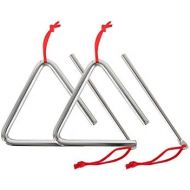 [아마존베스트]2 x Classic Cantabile Triangle with Beater  Triangle made of Steel for Children and Musical Early Education  Percussion Instrument with 10 cm (4 Inch) Size and Clapper  Ideal fo
