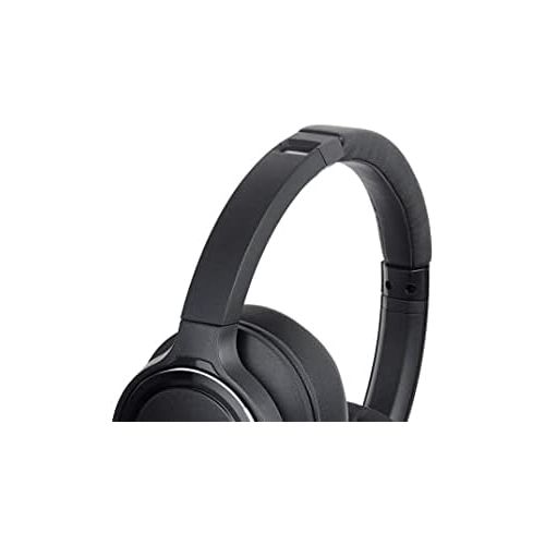오디오테크니카 Audio-Technica ATH-WS660BTBRD Solid Bass Bluetooth Wireless Over-Ear Headphones with Built-In Mic & Control, Black/Red