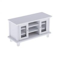 DYNWAVE 1/12 Scale TV Cabinet Furniture for Doll House Any Rooms Decor, Miniature Realistic Model Display Ornaments