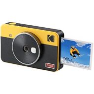 [아마존베스트]Kodak Mini Shot 2 Retro Camera and Portable Photo Printer iOS and Android 4Pass Technology (54x86mm) - Yellow - 8 Sheets