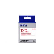 Epson LabelWorks Standard LK (Replaces LC) Tape Cartridge ~1/2 Red on White (LK-4WRN) - for use with LabelWorks LW-300, LW-400, LW-600P and LW-700 Label Printers