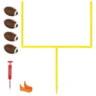 GoSports 8ft PRO Kick Challenge Field Goal Post Set with 4 Footballs and Kicking Tee - Life Sized Backyard Field Goal for Kids & Adults