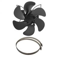 SPNEC FSJJD Heat Powered Stove Fan Wood Stove Fan Upgrade Designed Silent Operation 6 Blades Fireplace Fans (Color : Black, Size : 165165165mm)