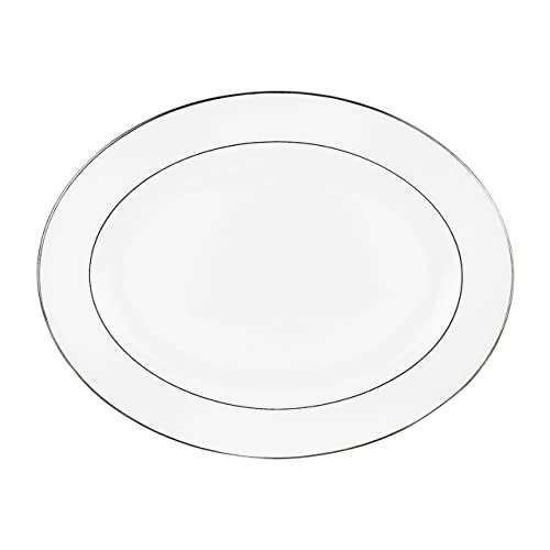 레녹스 Lenox Continental Dining Platinum 16 Platter, Oval, White