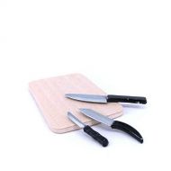 SXFSE Dollhouse Decoration Accessories, 1:12 Dollhouse Miniature Scene Model Kitchen Knives Set with Chopping Board Pretend Play Toy