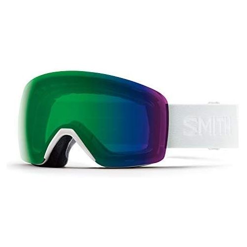 스미스 Smith Skyline (Asian Fit) Snow Goggles White Vapor/Chromapop Everyday Green Mirror