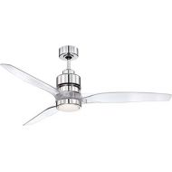 Craftmade K11257 Sonnet Ceiling Fan with Sonnet Clear Acrylic Blades and Integrated LED Light Kit, 60, Chrome