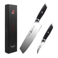 TUO Bird Beak Paring Knife 2.75 inch & Kiritsuke Knife 8.5 inch Japanese Chef Knife Fruit Peeling Knife German HC Steel with Pakkawood Handle Falcon Series Gift Box Included