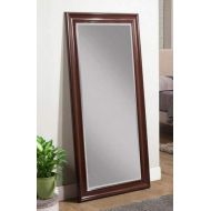 Full Length Mirror Standing - Cherry Polystyrene with Hooks- for Your Elegant Viewing Angle