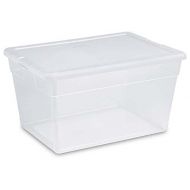 STERILITE Sterilite 56 Quart Clear Storage Box See-through with White Lid (Pack Of 8)