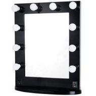 Beauty Life BLACK- Hollywood makeup Vanity tabletop Mirror with Switch, light adjustable, Makeup-Ready,...