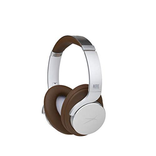  Altec Lansing Comfort Q+ Bluetooth Headphones, Active Noise Cancellation, Comfortable, Quite, Noise Cancelling Headphone, Up to 26 Hours of Playtime, 30 Ft. Wireless Range, Silver/