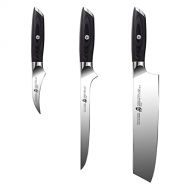 TUO 2.75 inch Peeling Knife & 7 inch Boning Knife & 8.5 inch Kiritsuke Knife, Vegetable Meat Kitchen Cooking Knife German HC Steel with Pakkawood Handle FALCON SERIES Gift Box