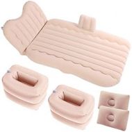 LXUXZ Car Air Bed Comfortable Travel Inflatable Back Seat Cushion Air Mattress (Color : Beige, Size : 135x80cm)