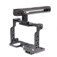 Fotga Aluminum Protective Video Camera Cage Stabilizer with Top Handle Grip for Nikon Z6 Z7 Mirrorless Camera,Multiple 1/4 3/8 Screw Mount