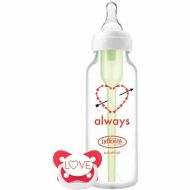Dr. Browns Dr Browns Special Edition Valentine Holiday 8 Ounce Options Bottle and Pacifier