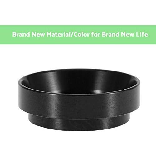  Fdit Espresso Dosing Funnel Aluminum Coffee Dosing Ring Replacement-for 58mm Portafilters ((Black))