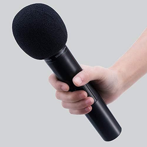  [아마존베스트]WELLXUNK Pack of 10 Microphone Windbreak Foam Microphone Cover, Hand Washable Wind Protection Microphone Cover Foam for KTV, Stage Performance, Outdoor Activities (Colour)