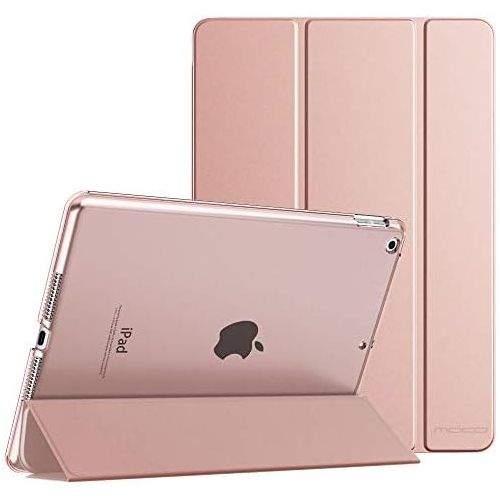  [아마존베스트]MoKo Case Fit New iPad 8th Gen 2020 / 7th Generation 2019, iPad 10.2 Case - Slim Smart Shell Stand Cover with Translucent Frosted Back Protector for iPad 10.2, Rose Gold(Auto Wake/
