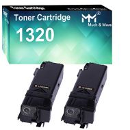 MM MUCH & MORE Compatible Toner Cartridge Replacement for Dell 310 9058 1320 to Used with Dell Color Laser 1320c Printer (2 x Black, High Yield)
