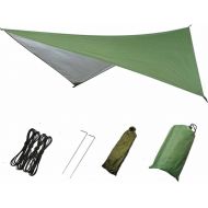 WALNUTA Hammock Rain Fly Tent Tarp Waterproof Windproof Camping Shelter Sunshade Portable Beach Sun Shelter Camping Tent for Camping (Color : A)