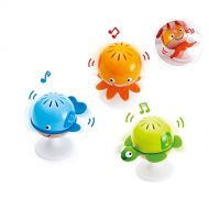 Hape Put-Stay Rattle Set | Three Sea Animal Suction Rattle Toys, Baby Educational Toy Set, Multi, 5 x 2 (E0330)
